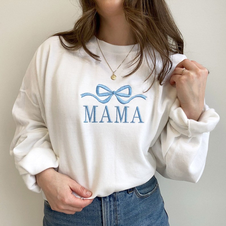 Personalised Crewneck Pullover MAMA Sweatshirt