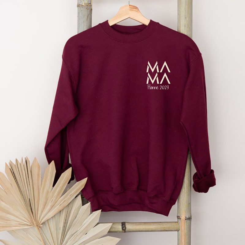 Personalised Mama Sweatshirt with Date and Name Mother's Day Gifts