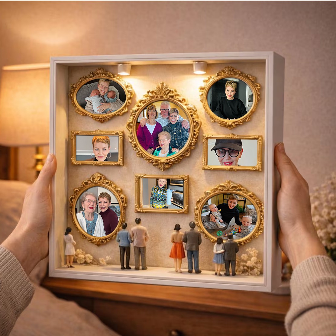 Mini Museum Silhouette Box with Photo,Keep Mum's Memory.