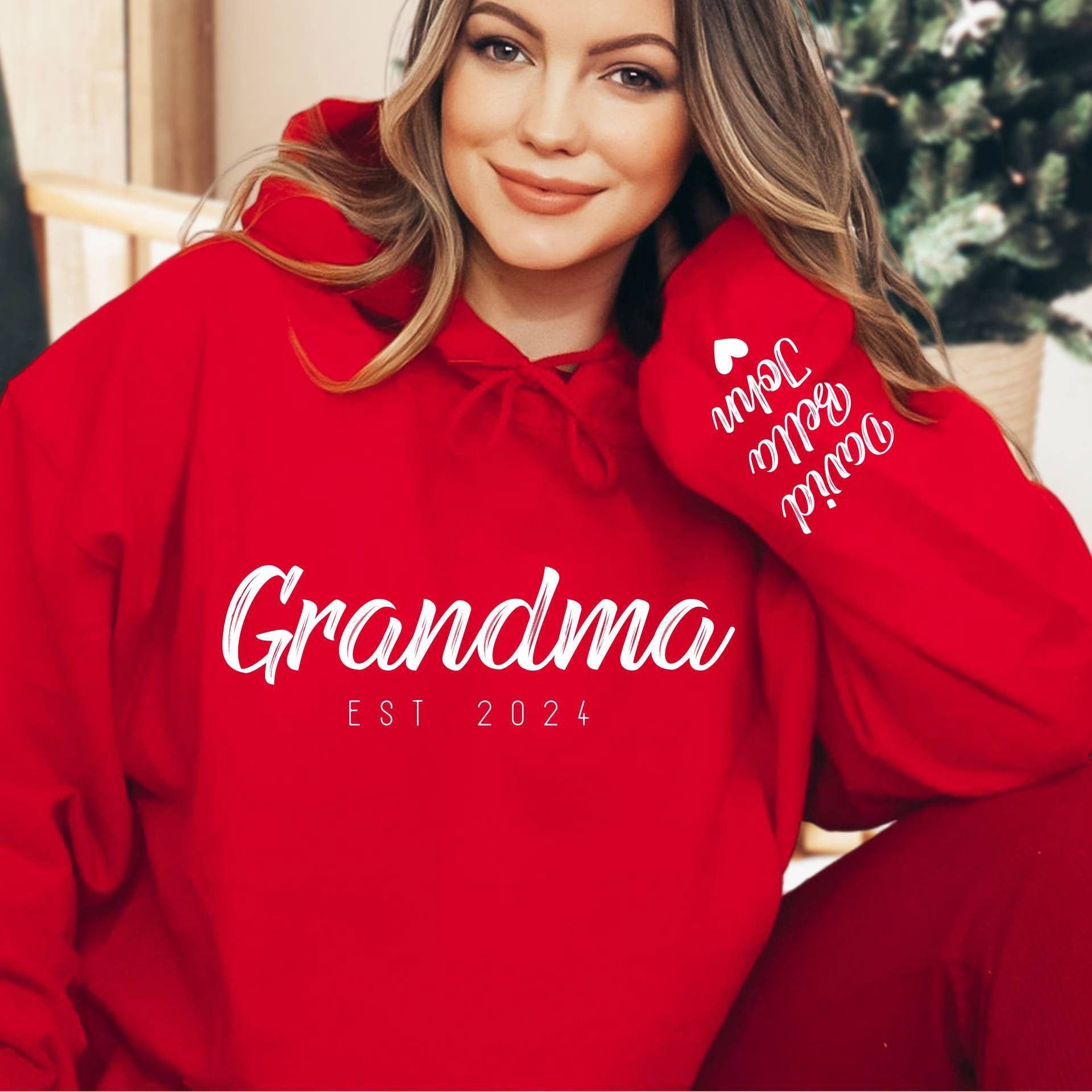 Personalised Mimi Est Date Hoodie Gift for Grandma