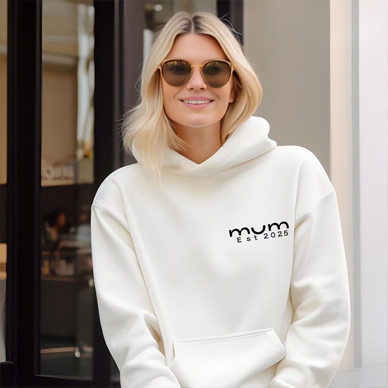 Personalised Mum Sweatshirt Hoodie Pregnancy Announcement Gift