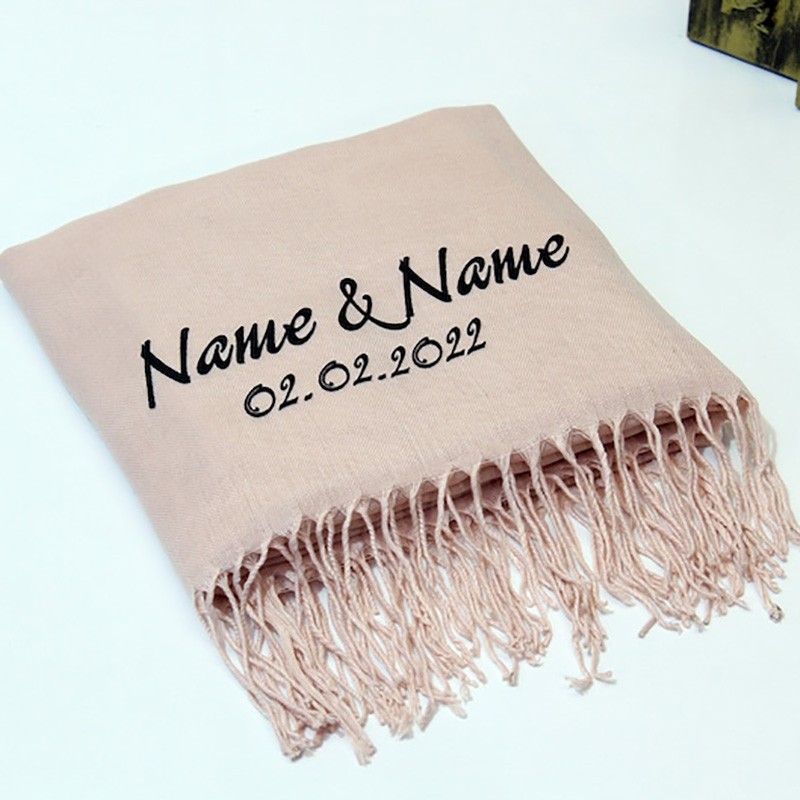 Personalised Winter Scarf Couple Matching Scarves with Custom Names