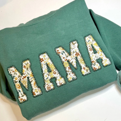 Personalised Embroidery Mum Sweatshirt with Kids Names on Sleeve Gift for Mum.