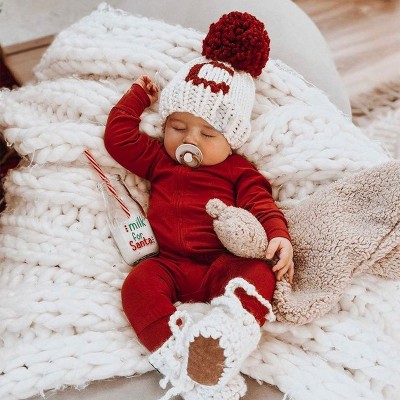 Personalised Newborn Boy Girl Bear Hat with Initials