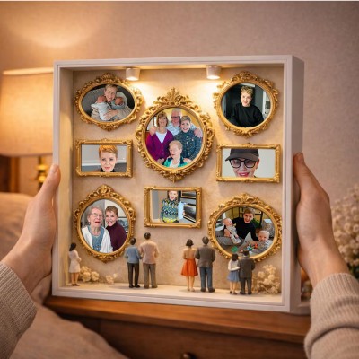 Mini Museum Silhouette Box with Photo,Keep Mum's Memory.