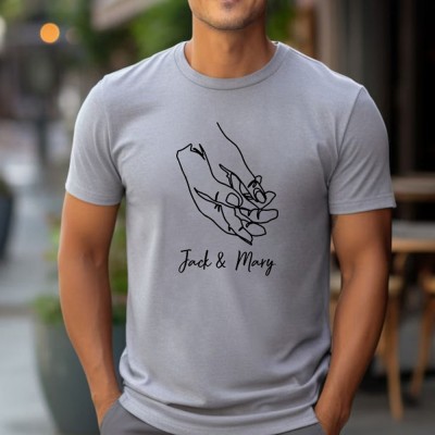 Personalised Love Date and Name Shirt Matching Couple Shirt  Anniversary Gift