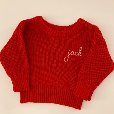 Personalised Baby Toddler Embroidered Name Sweater