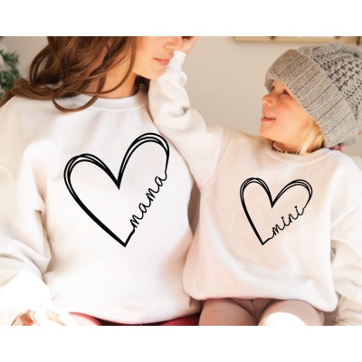 Matching Mama and Mini Sweatshirts Mama Sweatshirt Mother Daughter Sweaters