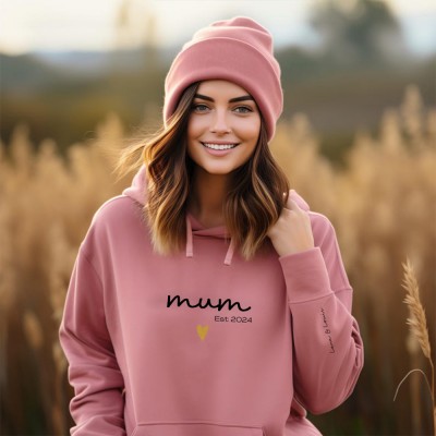 Personalised Mama Sweatshirt with Date and Children Name Mother's Day Gifts