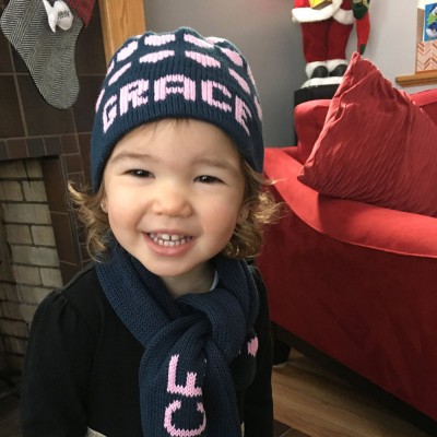 Personalised Hearts Name Hat