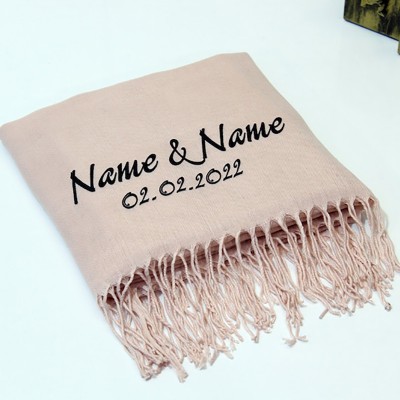 Personalised Winter Scarf Couple Matching Scarves with Custom Names