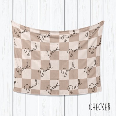 Personalised Knitted Baby Blanket with Name