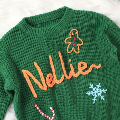 Personalised Baby's First Christmas Knitted Sweater