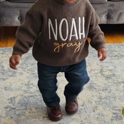 Personalised Embroidered Baby and Toddler Sweater