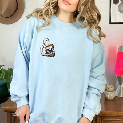 Custom Pet Portrait Embroidered Sweatshirt