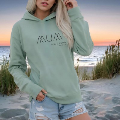 Personalised Happy Mother's Day Hoodie New Mum Outfit Best Gift