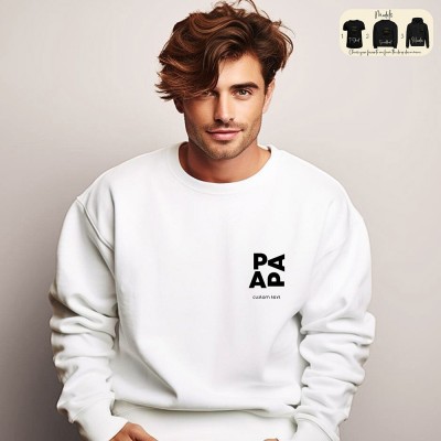 Embroidered Gift for Dad Custom Sweatshirt with Date