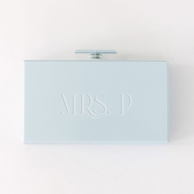 Personalised Engraved Acrylic Clutch Bride Accessory Acrylic Purse