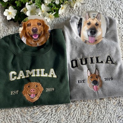 Custom Pet Portrait Dog Unisex Hoodie Gift for Men And Women