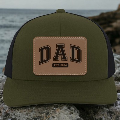 Personalised Dad Est Trucker Hat Fathers Day Gift Dad Est Mesh Hat