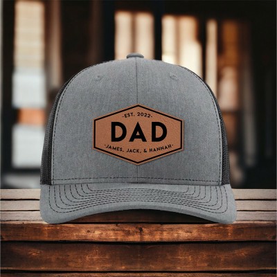 Personalised Gift for Him Dad Hat Custom Hat with Kids Names