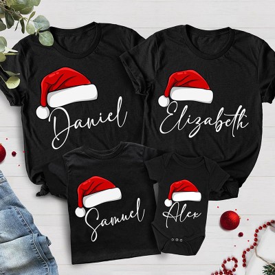 Personalised Matching Family Christmas Shirts Xmas Party Outfits