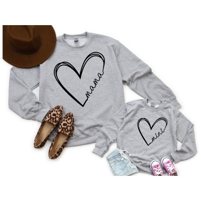 Matching Mama and Mini Sweatshirts Mama Sweatshirt Mother Daughter Sweaters