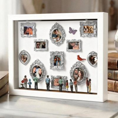 Mini Museum Silhouette Box with Photo,Keep Mum's Memory.