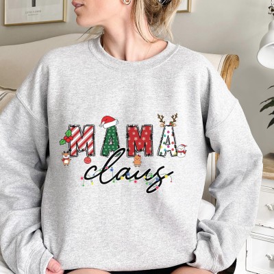 Custom Mama Claus Hoodie Christmas Mama Claus Sweatshirt