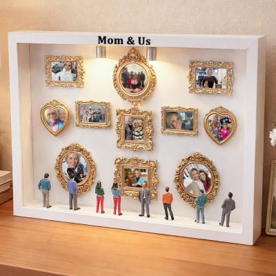 Mini Museum Silhouette Box with Photo,Keep Mum's Memory.