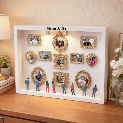 Mini Museum Silhouette Box with Photo,Keep Mum's Memory.