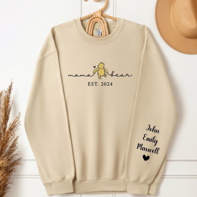   Custom Mama Bear Est 2024 Sweatshirt Gift for Mother's Day