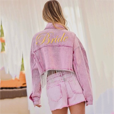 Personalised Bohemian Shabby Chic Denim Bridal Party Gift