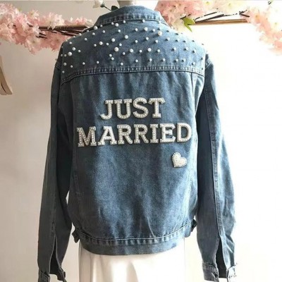 Personalised Bridal Jacket Pearls Custom Bride to Be Gift
