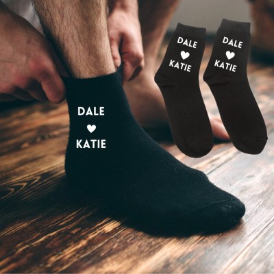 Personalised Couple Socks with Names Valentines Day Couple Lover Gifts