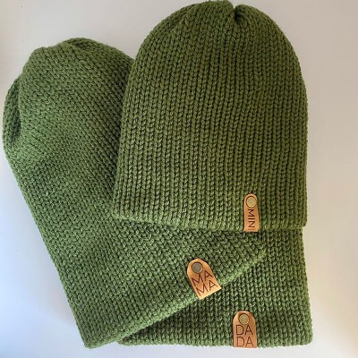 Personalised Family Beanies Set DADA MAMA and MINI