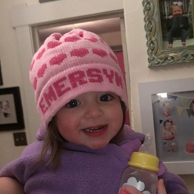 Personalised Hearts Name Hat
