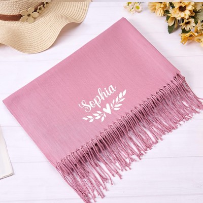 Personalised Women Winter Scarf Anniversary Gifts for Him or Her