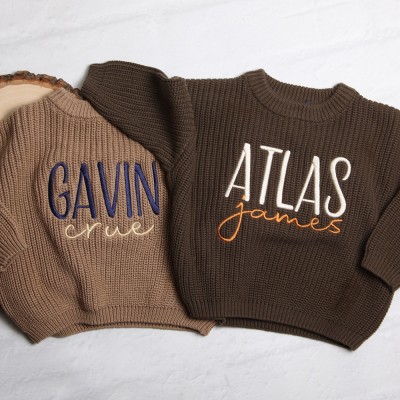 Personalised Embroidered Baby and Toddler Sweater