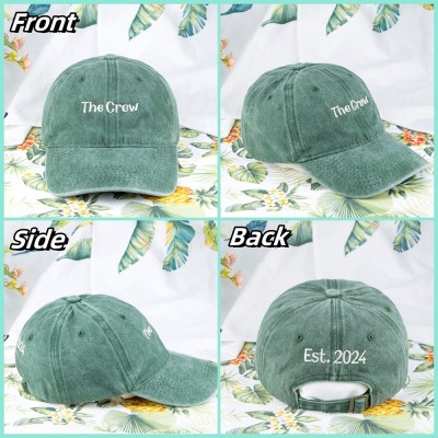 Custom Embroidered Hat Personalised Matching Vintage Baseball Hat