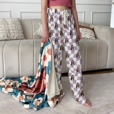 Personalised Checkerboard Pajamas with Face Custom Face Pajamas