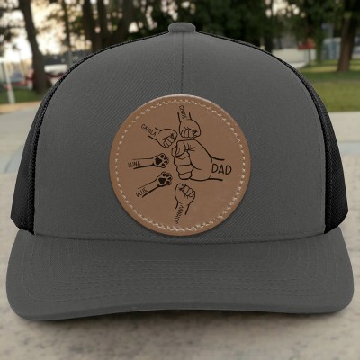 Personalised Dad Fist Bump Trucker Hat Fathers Day Hat Gift