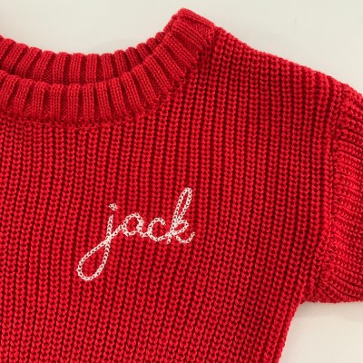 Personalised Baby Toddler Embroidered Name Sweater