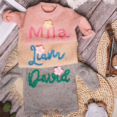 Custom Embroidered Baby Sweatshirt Christmas Gift for Baby