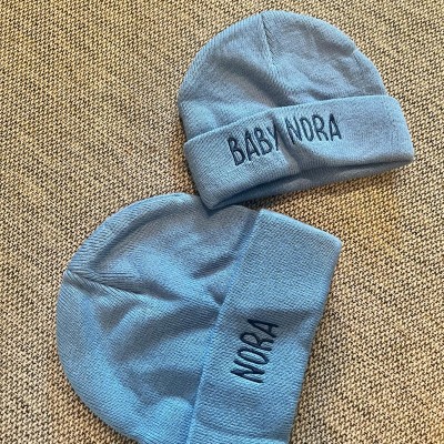  Custom Family Beanies Baby Beanie with Name Dad and Kid Beanie