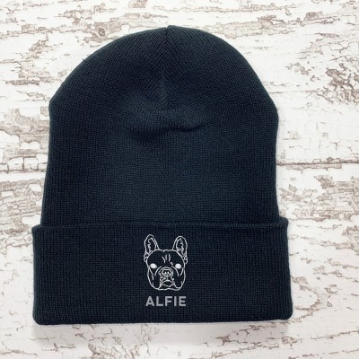 Custom Pet Beanie Using Pet Photo Personalised Dog Winter Hat