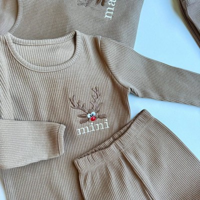 Personalised Embroidered Baby Pajamas - Newborn Essentials Christmas Gifts for Kids