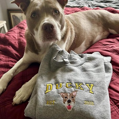 Custom Pet Portrait Dog Unisex Hoodie Gift for Men And Women