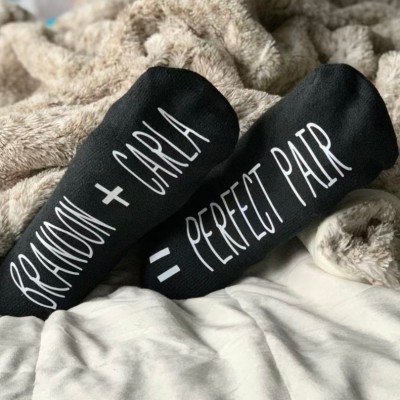 Personalised Valentines Socks Anniversary Gift Socks For Him Couple Socks