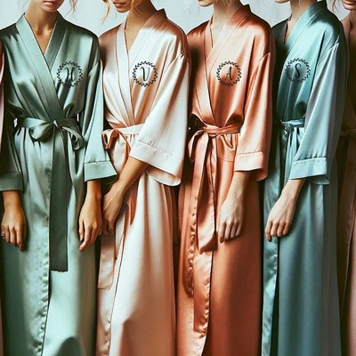 Personalised Bridesmaid Extra Long Dressing Gown Bachelorette Gift
